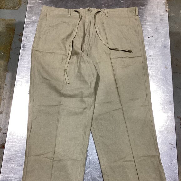 Eddie Bauer Linen Blend Drawstring Pants - Picture 1 of 7